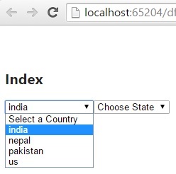 how to populate a state list with country dropdown in pega